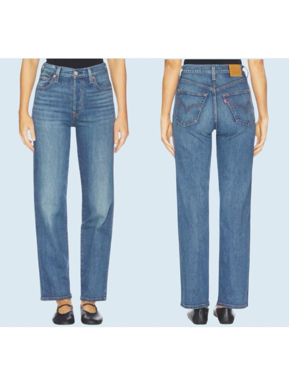Levi's Premium Ribcage Straight Leg Hi Rise Jeans Size 25